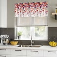 thumbnail image 4 of Spring Flowers Curtain Valances for Windows, Kitchen Valance Window Treatments Panel 2 Pack, Weeping Blossom Vine Floral Leaves Rod Pocket Short Curtains for Bathroom Bedroom 60 x 18 Inch, 4 of 8