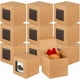 thumbnail image 1 of 15 cajas de regalo cuadradas con ventana transparente de 10 x 10 x 10 cm, cajas de regalo de papel kraft BurlyWood, cajas de embalaje de papel para aniversarios, cumpleaños, bodas y graduaciones., 1 of 9