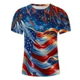 thumbnail image 6 of DODADAWANJ American Flag Graphic Tees Men Big and Tall Short Sleeve Crewneck T Shirts 4th of July Patriotic T Shirt Memorial&nbsp;Day&nbsp;Gifts Clothes for Men S, 6 of 6