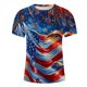 thumbnail image 2 of Hombres Pantalones Cortos, Día de la Independencia Impreso, Cuello Redondo Camisetas de Manga Corta, 2 of 5