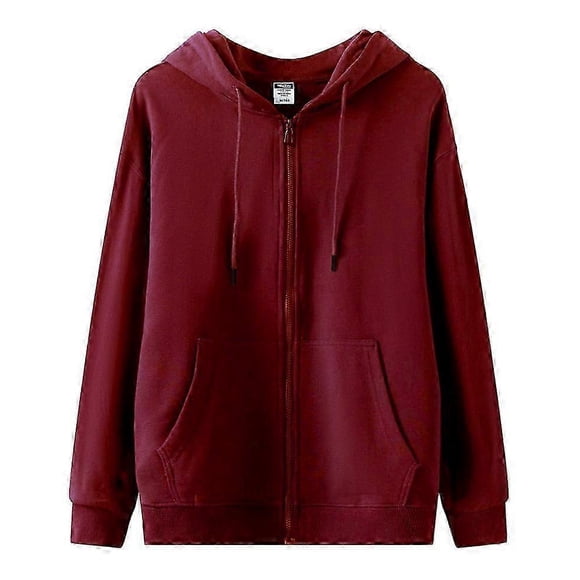 Women's Zip Up Hoodie Fleece Lined Drawstring Hooded Sweatshirt Causal Long Sleeve Jacket With Pockets