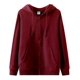 thumbnail image 1 of Women's Zip Up Hoodie Fleece Lined Drawstring Hooded Sweatshirt Causal Long Sleeve Jacket With Pockets, 1 of 4