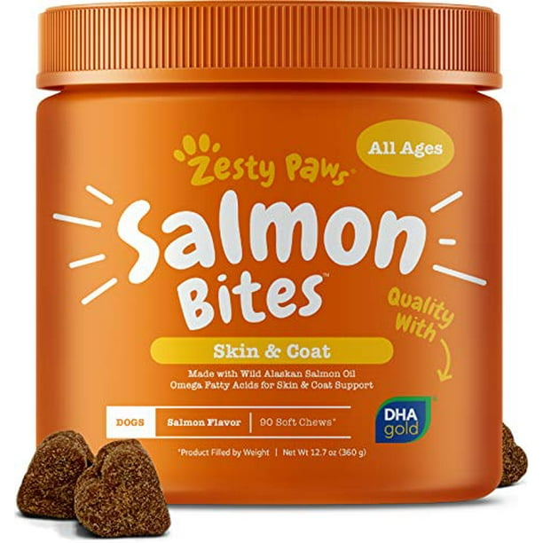 Salmon Fish Oil Omega 3 for Dogs With Wild Alaskan Salmon Oil Anti