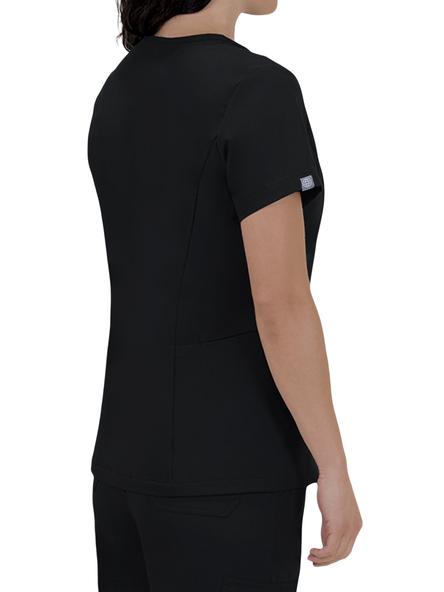 Doctor's Choice Elite -Rx Antimicrobial Fluid-Repel Women's Scrub Top, Black S - XXXL
