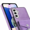 thumbnail image 6 of Nalacover Wallet Case for Samsung A54 5G, Premium Leather Case with Card Holder, 360°Rotation Ring Kickstand, RFID Blocking Protective Magnetic Back Clsoure Case for Samsung Galaxy A54 5G, Purple, 6 of 13