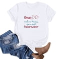 thumbnail image 4 of Fiudx Ofertas de La Semana Blusa Informal de Manga Corta con Estampado de Cuello Redondo para Mujer, 4 of 4