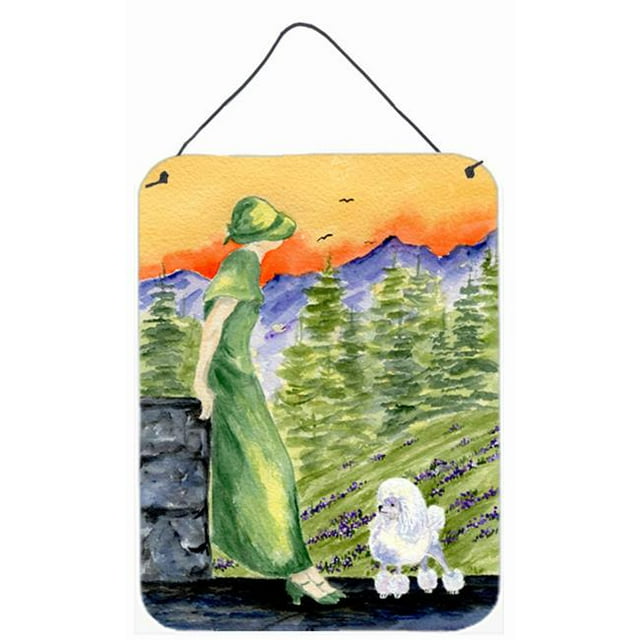 Poodle Aluminium Metal Wall Or Door Hanging Prints