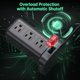 thumbnail image 4 of Extension Cord with Multiple Outlets, SMALLRT Surge Protector Power Strip Tower, Outlet Extender with 12 AC Outlets 4 USB, 6.5FT Extension Cord for Home Dorm Room, Office Supplies,Overload Protection, 4 of 7