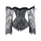 thumbnail image 3 of Corsés de mujer para mujer Corsé de princesa Encaje Mangas fruncidas Elegante Overbust Corset Fridja  nalpqowj31123, 3 of 4
