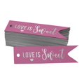 thumbnail image 1 of Inkdotpot Pack Of 100 Real Silver Foil Paper Tags Love Is Sweet Wedding Favor Hang Tags, 1 of 6