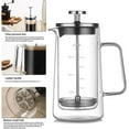 thumbnail image 5 of French Press Coffee Maker 650ml DoubleWall Insulated Borosilicate Glass, Heat-Resistant Design, Stainless Steel Filter for Coffee, Tea & Cold Brew, 5 of 8