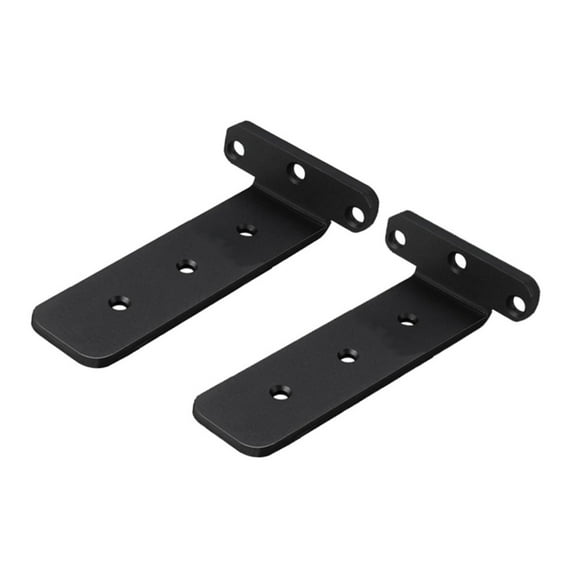2Pcs Floating Shelf Brackets Black Thickened Floating Shelf Brackets For Modern