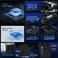 thumbnail image 3 of Computadora Escritorio Completa Xtreme PC Gaming Intel N100 16GB SSD 256GB Monitor 23.8 WIFI Black ideal para punto de venta y uso diario, 3 of 6