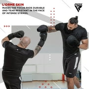 RDX Focus Boxing Punch Mitts, Punching target, Punching pad Maya Hide Leather Training Pads, Red