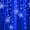 Blue, variant on DONGPAI LED Snowflake Window Curtain String Lights, 96 LED Memory 8 Modes Flashing Window Hanging Lights, Waterproof Xmas Fairy Light Outdoor Party Home Decor