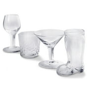 4 Pc Mini Cocktail Glasses Set Fun Designer Clear Glass Party Shooters by Perfect Life Ideas