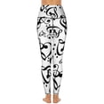 thumbnail image 4 of Hearts Music Notes Leggings Pockets Black White Clef Graphic Yoga Pants High Waist Gym Yoga Legging Stretchy Sports Tights, 4 of 5