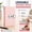 Pink, variant on 100 Lockable Savings Book Password Lock Cash Saving Binder 100 Pocket Money Challenge Book Currency Collectors Album Savings Organizer