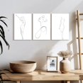 thumbnail image 3 of Elephant Stock Woman's Poise I Wall Art - Horizontal Multi Panel Canvas - Hallway Wall Decor - People Multi Panel - White And Black Decor - 26" x 12", 3 of 8