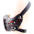 thumbnail image 2 of Steampunk Leather Mask Biker Men Half Face Mask Airsoft Wind Cool Punk Rivets Black Masquerade Leather Mask, 2 of 2