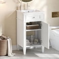 thumbnail image 2 of S-HOME 18-Inch Bathroom Vanity Set With Ceramic Sink And Soft Closing Door，White, 2 of 11
