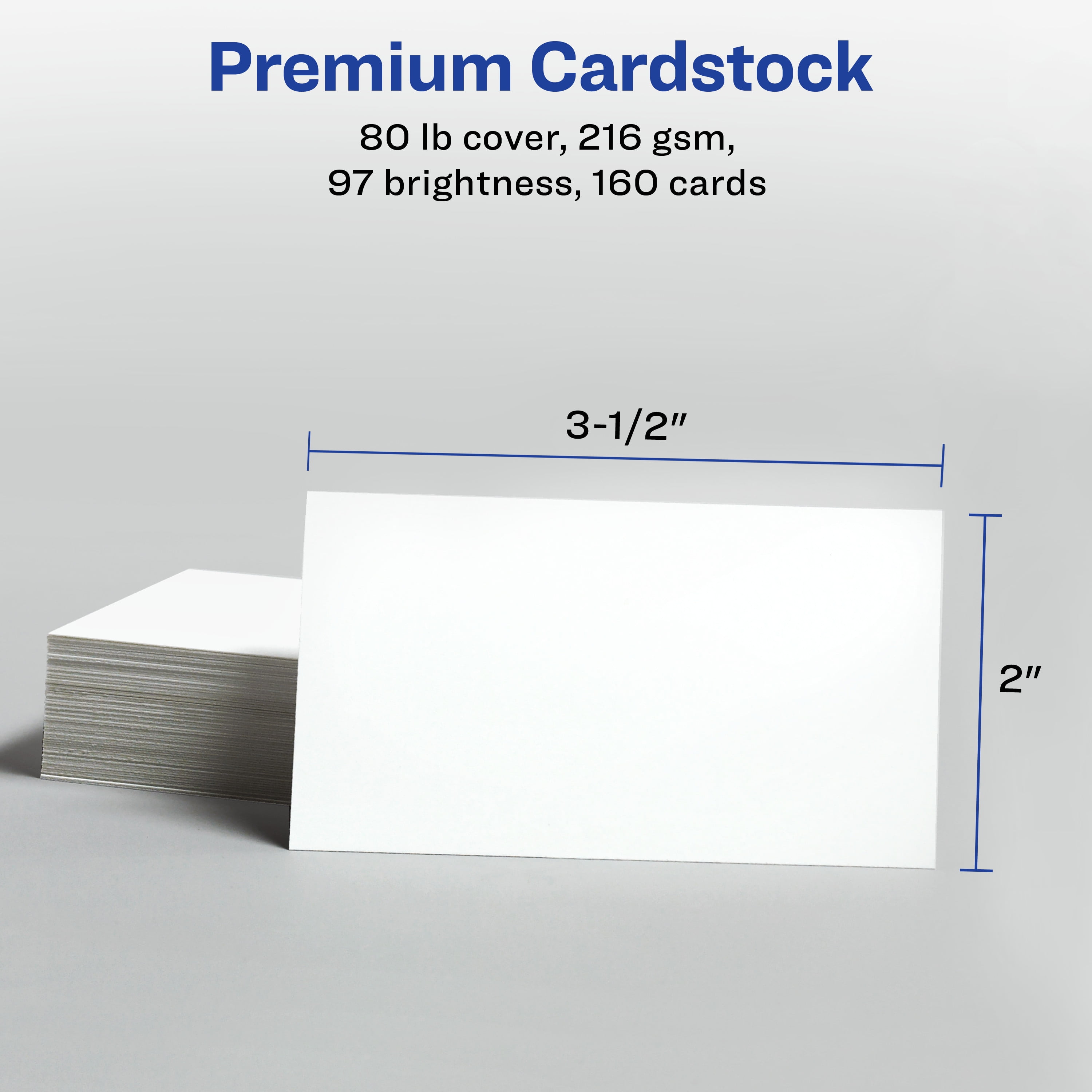 80 lb 3.5"x 2" Inkjet Laser New! 5 Sheets 50 Business Cards Blank 