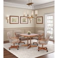 thumbnail image 2 of Caster Chair Company 5-Piece 42x42 Caster Dining Set Wood Edge Laminate Table Top & Stone Chairs, 2 of 12