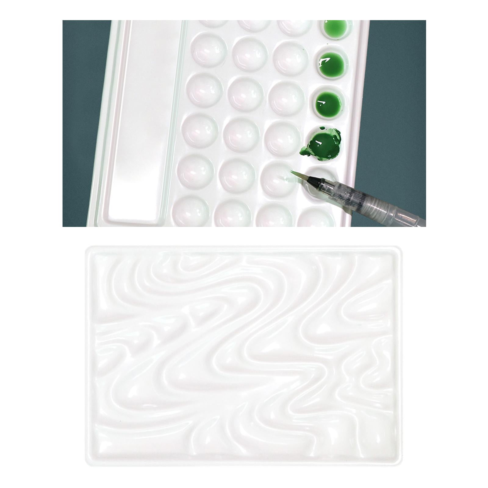S SERENABLE Watercolor Imitation Porcelain Paint Tray Watercolor Supplies for Watercolor,Gouache, Acrylic and Oil Paint - 21x14.8CM