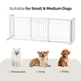thumbnail image 5 of UBesGoo White Metal Pet Gate, No-Drill Adjustable Folding Design for Indoor Safety Barrier, 5 of 10
