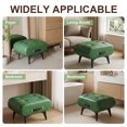 thumbnail image 4 of SHegdu Small Foot Stool Wooden Legs Wooden Office Footrest with Padded Seat Hidden Step Stool with Handle for Extra Seating in Living Room Entryway (Green), 4 of 8