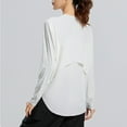 thumbnail image 3 of MHFRRA Camiseta deportiva de Yoga con Protección Solar, Manga Larga, Ligera, de Secado Rápido, para Senderismo y deportes. Blanco, 3 of 4