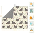 thumbnail image 3 of Naloa Chickens And Flowers Dish Drying Mat for Kitchen Counter, Heat Resistant Drainer Mats, Absorbent Draining Mat,Dish Rack Pad,16"x18", 3 of 8
