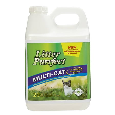 Litter Purrfect Advanced 20 day Odor Control Clumping Cat Litter, Duel 20-lb Jugs