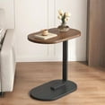 thumbnail image 3 of End Tables Bedside Tables, Sofa Side Table, Side Cabinet, Side Table, Small Coffee Table, Living Room Home Balcony Corner Table, Small Table, Storage Bedside Table (Walnut color + black frame), 3 of 7