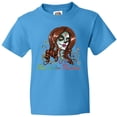 thumbnail image 3 of Inktastic Día de los Muertos Woman in Sugar Skull Makeup Youth T-Shirt, 3 of 5