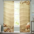 thumbnail image 3 of Beach Shells Star Sand Tulle Curtains for Living Room Bedroom ration Transparent Chiffon Sheer Voile Window Curtain, 3 of 7