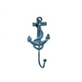 thumbnail image 2 of Handcrafted Model Ships K-665-dark-blue 7 in. Cast Iron Anchor Hook - Rustic Dark Blue Whitewashed, 2 of 2