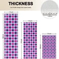 thumbnail image 4 of Pink Purple Checkered Pattern Kitchen Rugs Sets Of 3,Kitchen Runner Rugs Non Skid Washable,Decorative Kitchen Floor Mats for Kitchen,Sink,Laundry,17"x30"+ 17"x47" + 17"x59", 4 of 6