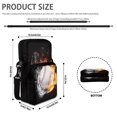 thumbnail image 6 of Psesaysky Cross Body Bags Fire Water Baseball , Two Zippers Crossbody Wallet for Travel, Stretch Polyester Small Messenger Bag for Men and Women, 6 of 7