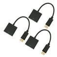 thumbnail image 2 of Adaptador DP a VGA de 3 piezas 1920 x 1080 FHD 60 Hz, diseño compacto chapado en oro, adaptador DisplayPort a VGA para computadora portátil de escritorio, 2 of 12
