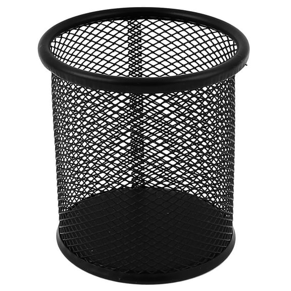 Office Space Supply Black Metal Mesh Pen Pencil Holder Desk Organizer Container
