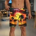 thumbnail image 3 of cocolona Mens Hawaiian Print Vacation Beach Shorts Fashion Casual Elastic Waist Drawstring Board Shorts Summer Swim Trunks for Men, 3 of 5