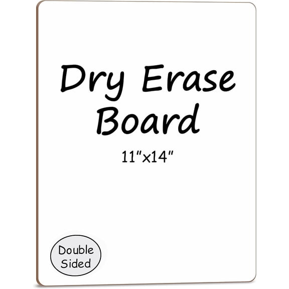 White Board Dry Erase Board 11"x14” Double Sided Personal Whiteboard Board Dry Erase