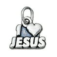 thumbnail image 1 of Sterling Silver 18" .8mm Box Chain I LOVE JESUS Word Pendant Necklace, 1 of 2