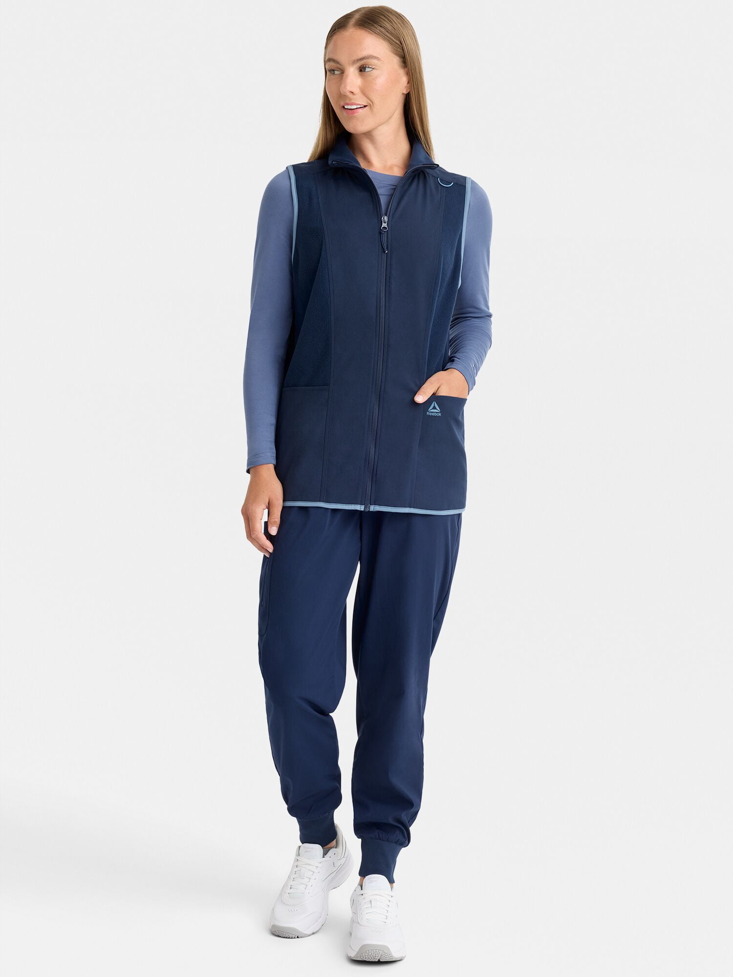 Reebok Women’s Tech Comfort Scrub Vest with 6 Pockets, Sizes S–3XL