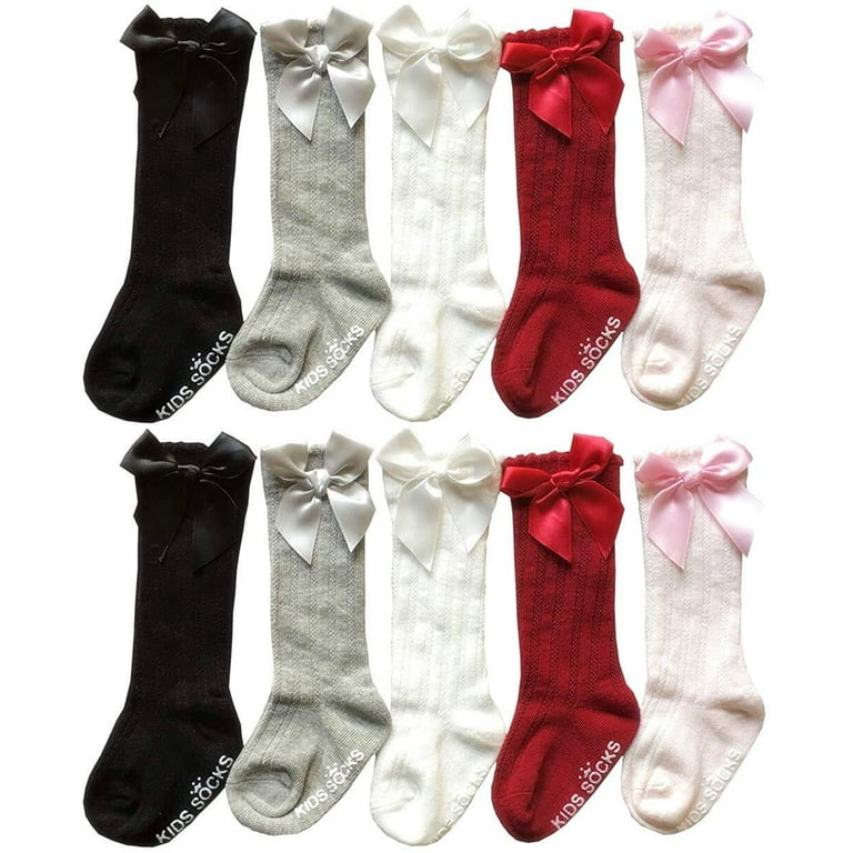 Baby Girl Knee High Socks Toddlers Bow Stockings Newborn Infant