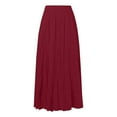thumbnail image 4 of Women's Fashion Casual High Waist Wrap Skirt - Solid Vintage Loose Beach Maxi, 4 of 5
