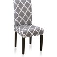 thumbnail image 1 of Dining Chair Covers, Geometric Print Dining Chair Slipcovers, Removable Washable Stretch Furniture Protector for Kitchen Room Hotel Table Banquet (2 Per Set, Gray), 1 of 8
