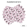 thumbnail image 5 of Rocae Pineapple Flamingo Printed Heat Resistant Place Mats,Classic Hemstitch Cloth Fabric Placemats Imitation Linen Place Mat Table Mats 18x12 inch, 5 of 5