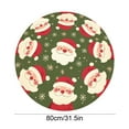 thumbnail image 3 of Kumdkd Christmas Circular Carpet 31.4" - Christmas Round Area Rug Snowflake & Santa Pattern Non-Slip Mat for Door, Tree Skirt, Holiday Gift, Living Room Decor, 3 of 6